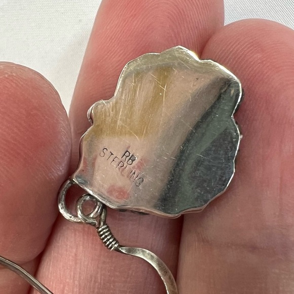 Vintage Navajo Robert Becenti matching Earrings and Pendant - Picture 9 of 11